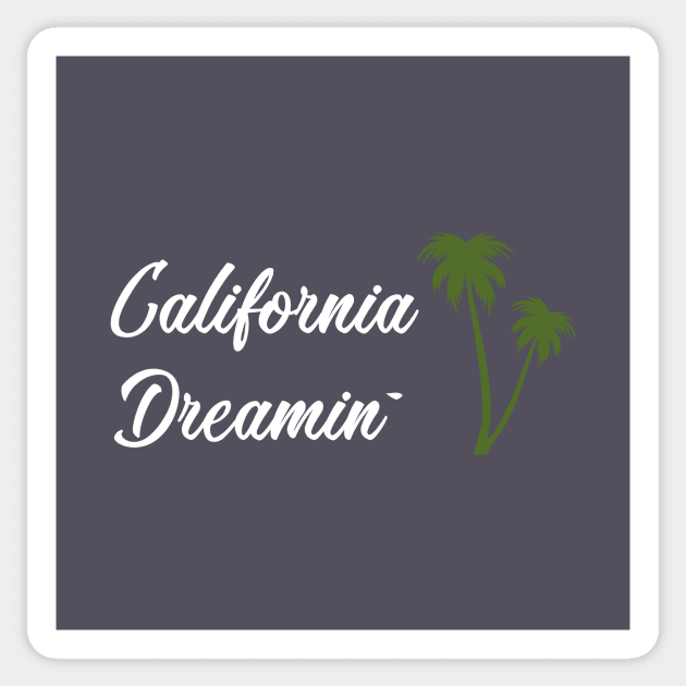 California Dreamin, white Sticker by Perezzzoso